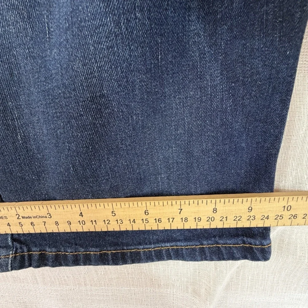 Levi's 569 Loose Straight Jeans Men's Sz 40x32 Blue Dark Wash Stretch Whiskering